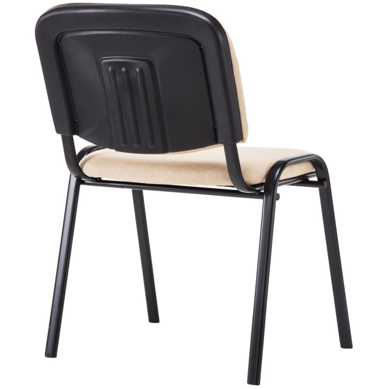Chaise visiteur Ken V2 en tissu | crème