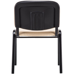 Chaise visiteur Ken V2 en tissu | crème