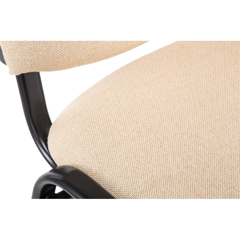 Chaise visiteur Ken V2 en tissu | crème