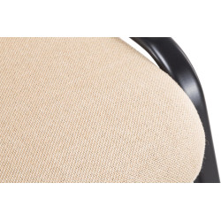 Chaise visiteur Ken V2 en tissu | crème