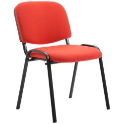 Chaise visiteur Ken V2 en tissu | rouge