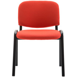 Chaise visiteur Ken V2 en tissu | rouge