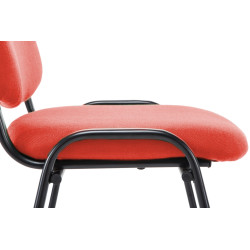 Chaise visiteur Ken V2 en tissu | rouge