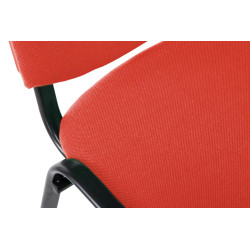 Chaise visiteur Ken V2 en tissu | rouge
