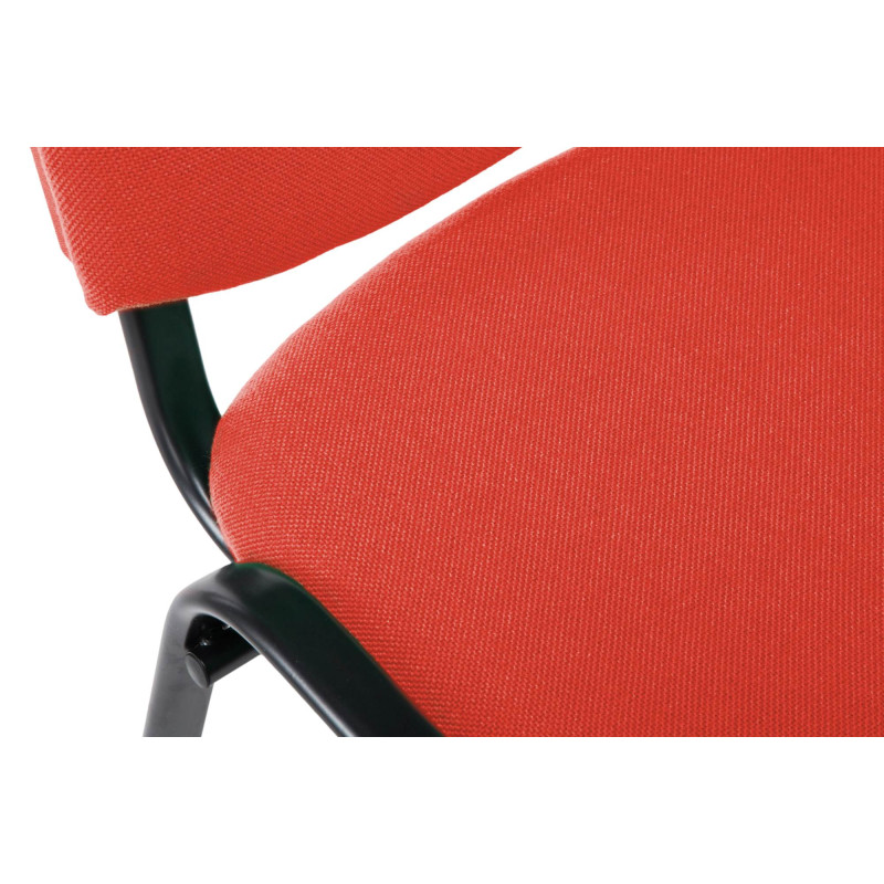 Chaise visiteur Ken V2 en tissu | rouge