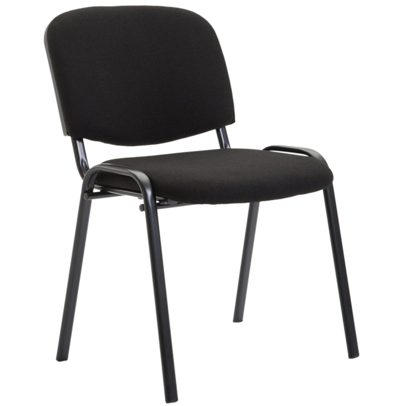Chaise visiteur Ken V2 en tissu | noir