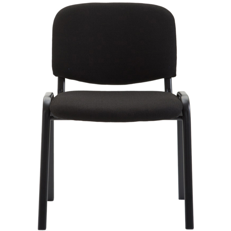 Chaise visiteur Ken V2 en tissu | noir