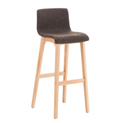 Tabouret de bar Hoover en tissu Natura marron