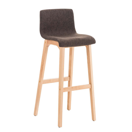 Tabouret de bar Hoover en tissu Natura marron