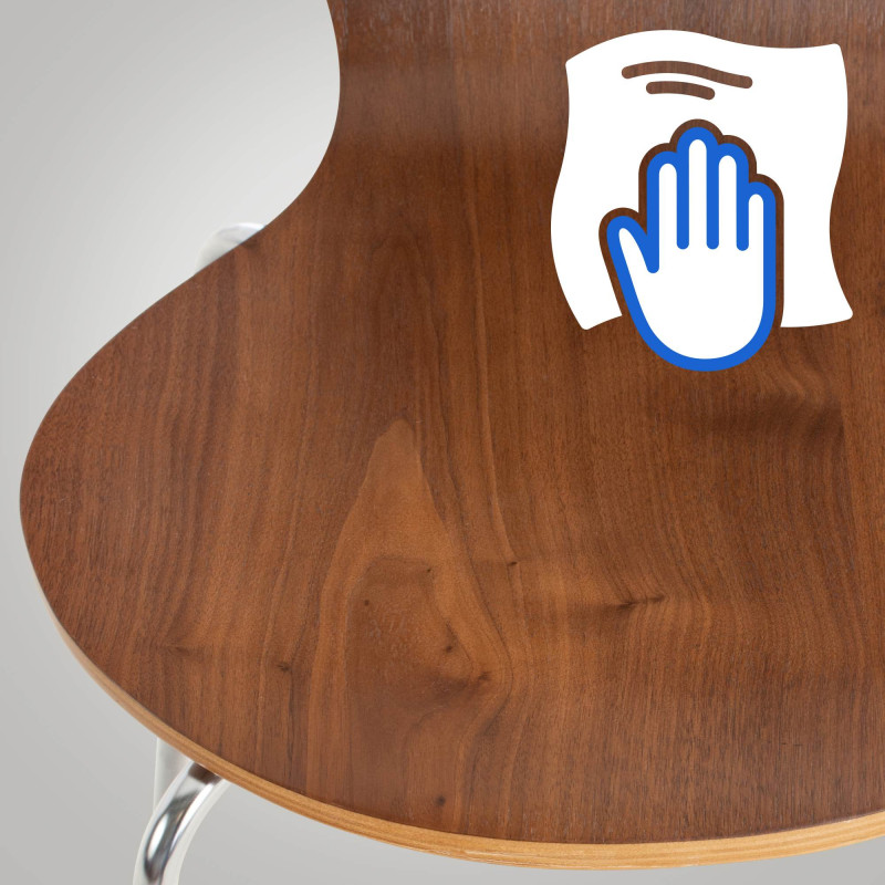 Ensemble de 4 chaises visiteurs Calisto | noyer