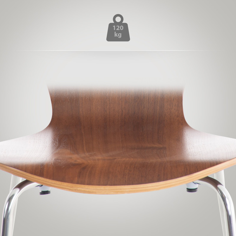 Ensemble de 4 chaises visiteurs Calisto | noyer