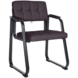 Chaise visiteur Canada B en cuir artificiel | brun