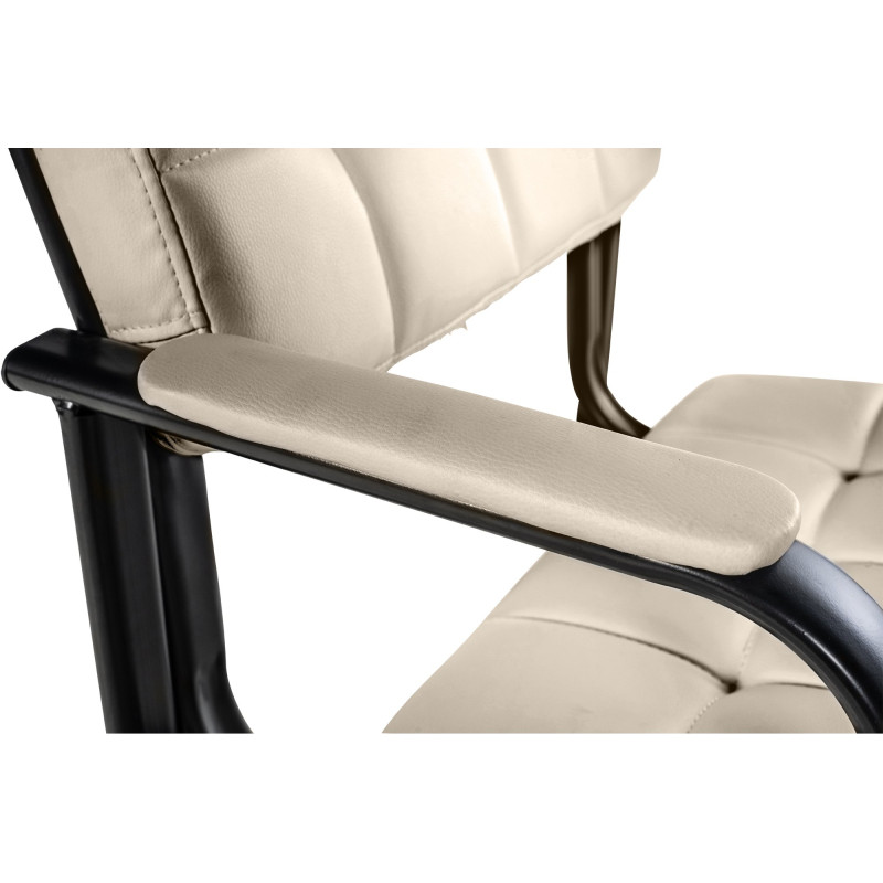 Chaise visiteur Canada B en cuir artificiel | crème