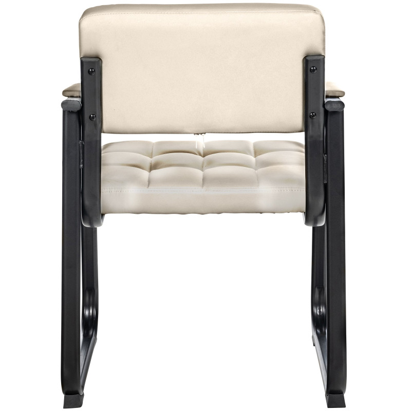Chaise visiteur Canada B en cuir artificiel | crème