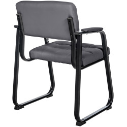 Chaise visiteur Canada B en cuir artificiel | gris
