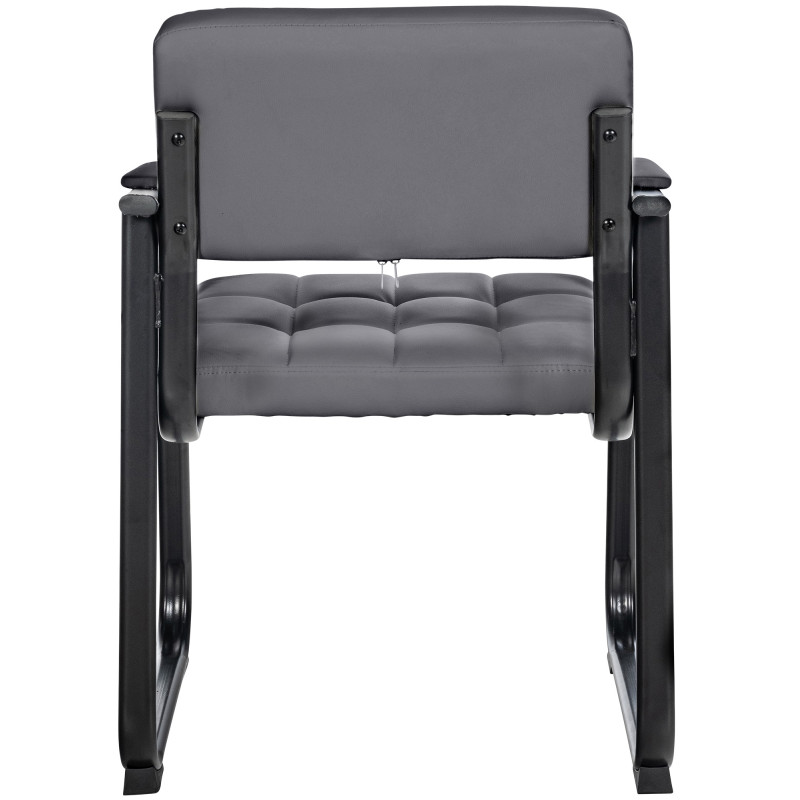 Chaise visiteur Canada B en cuir artificiel | gris