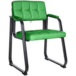 Chaise visiteur Canada B en cuir artificiel | vert