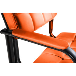 Chaise visiteur Canada B en cuir artificiel | orange