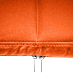 Chaise visiteur Canada B en cuir artificiel | orange