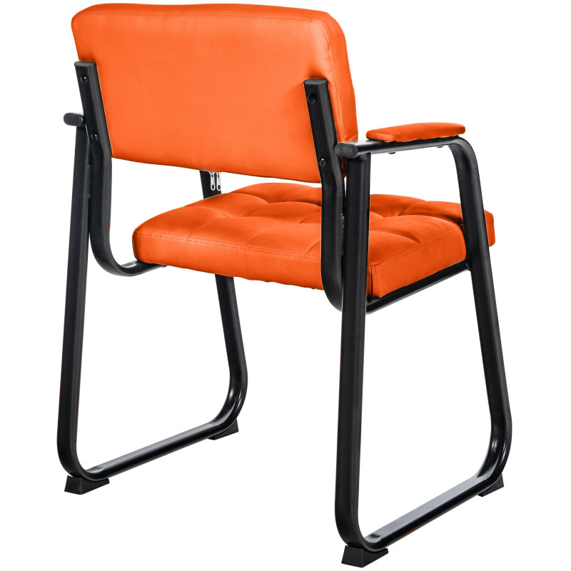 Chaise visiteur Canada B en cuir artificiel | orange