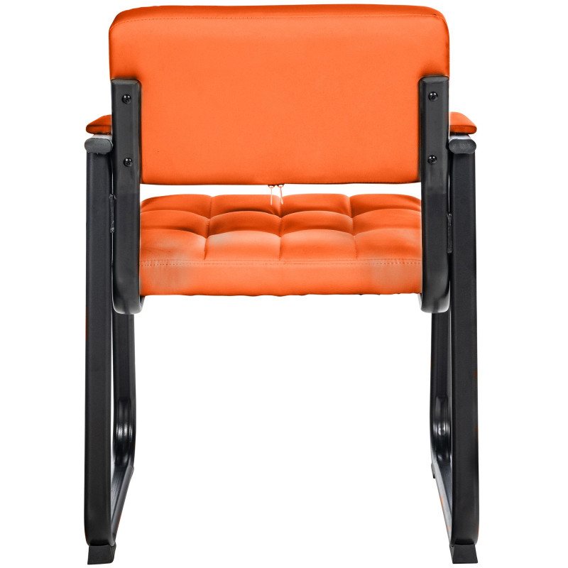 Chaise visiteur Canada B en cuir artificiel | orange