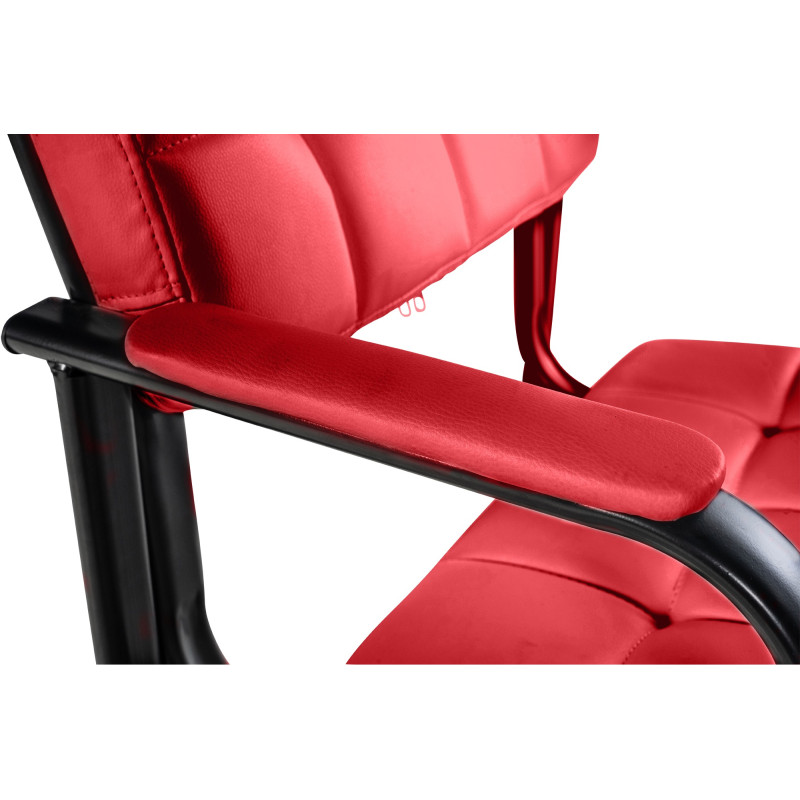 Chaise visiteur Canada B en cuir artificiel | rouge