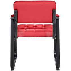 Chaise visiteur Canada B en cuir artificiel | rouge