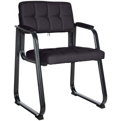 Chaise visiteur Canada B en cuir artificiel | noir
