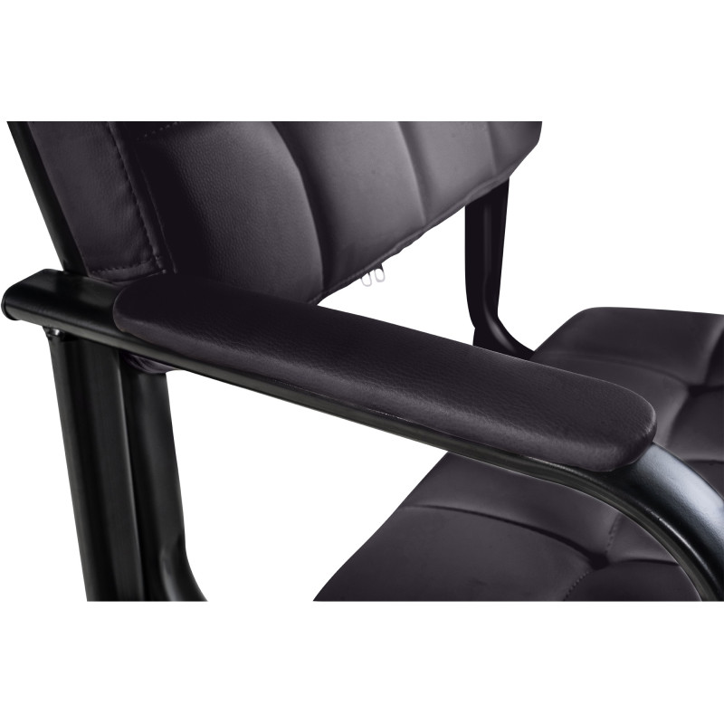 Chaise visiteur Canada B en cuir artificiel | noir