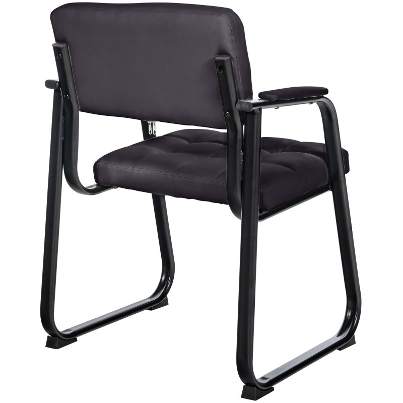 Chaise visiteur Canada B en cuir artificiel | noir