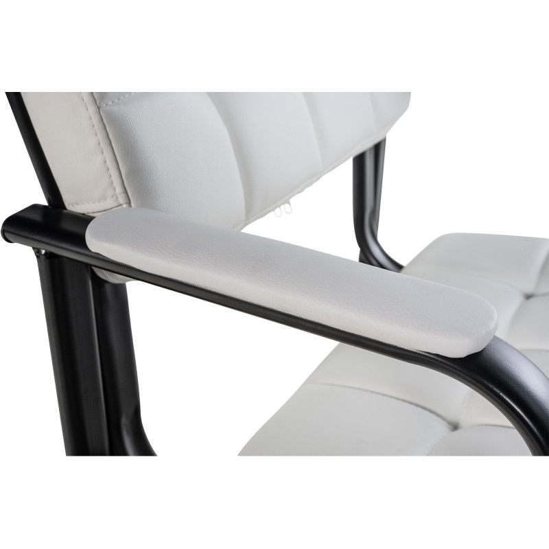 Chaise visiteur Canada B en cuir artificiel | blanc