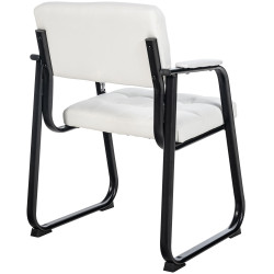Chaise visiteur Canada B en cuir artificiel | blanc