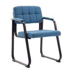 Chaise visiteur en tissu Canada B | bleu