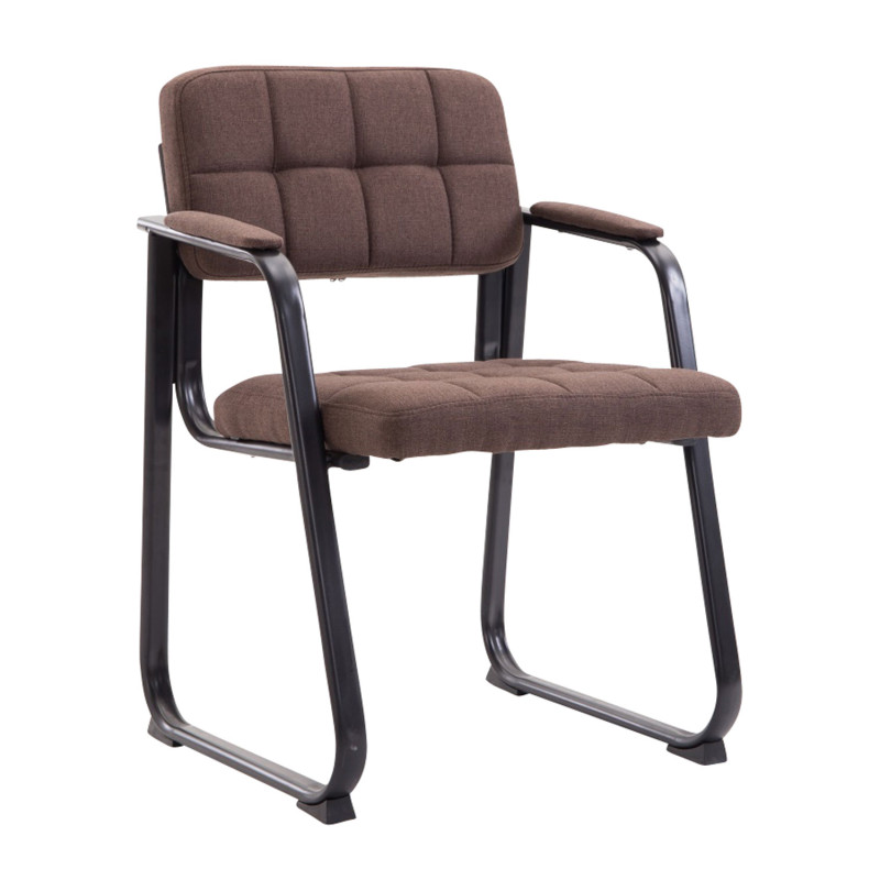 Chaise visiteur en tissu Canada B | brun