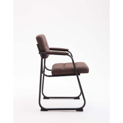Chaise visiteur en tissu Canada B | brun