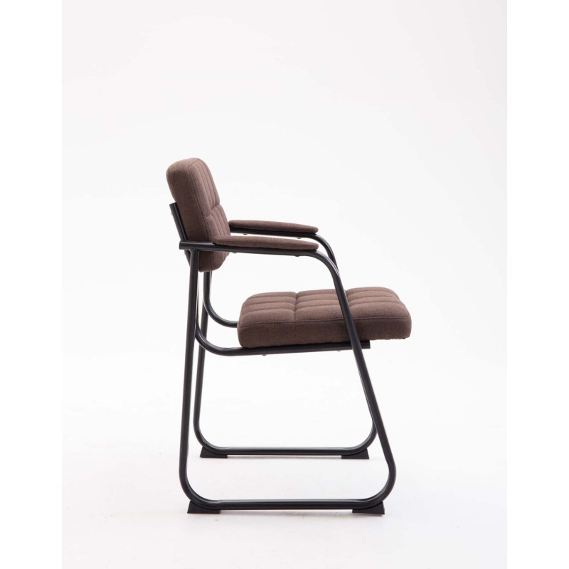 Chaise visiteur en tissu Canada B | brun
