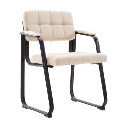 Chaise visiteur en tissu Canada B | crème