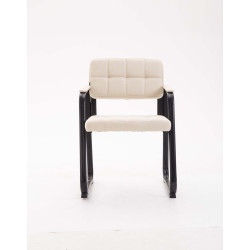 Chaise visiteur en tissu Canada B | crème