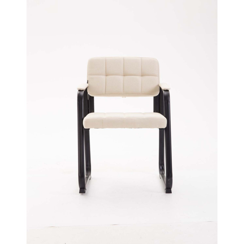 Chaise visiteur en tissu Canada B | crème