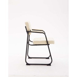 Chaise visiteur en tissu Canada B | crème