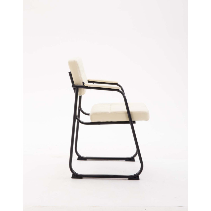Chaise visiteur en tissu Canada B | crème