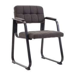 Chaise visiteur en tissu Canada B | gris foncé