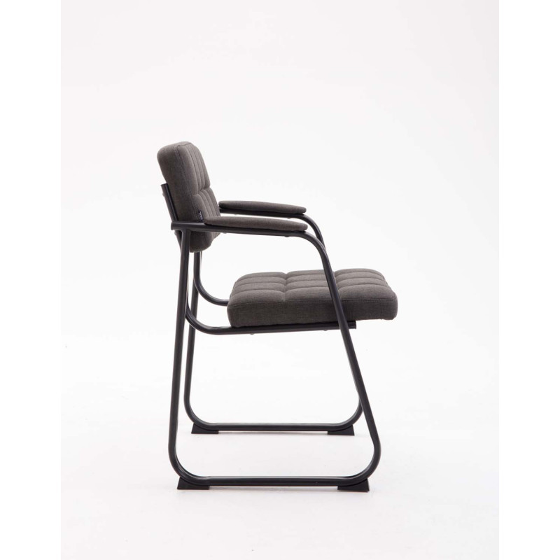 Chaise visiteur en tissu Canada B | gris foncé