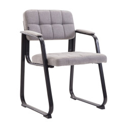Chaise visiteur en tissu Canada B | gris clair