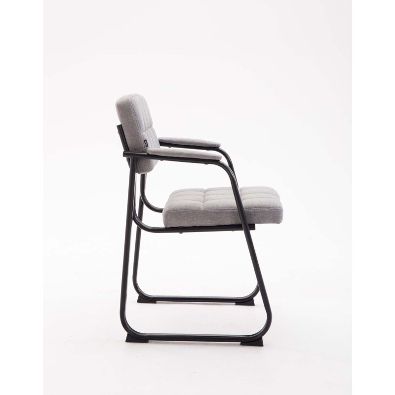 Chaise visiteur en tissu Canada B | gris clair