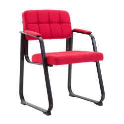 Chaise visiteur en tissu Canada B | rouge