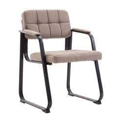 Chaise visiteur en tissu Canada B | taupe