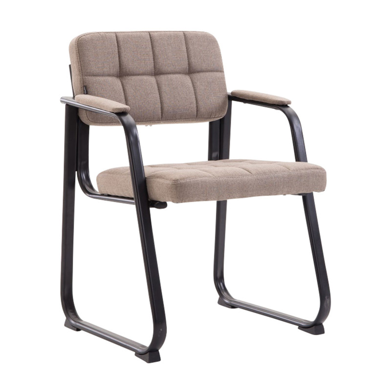 Chaise visiteur en tissu Canada B | taupe