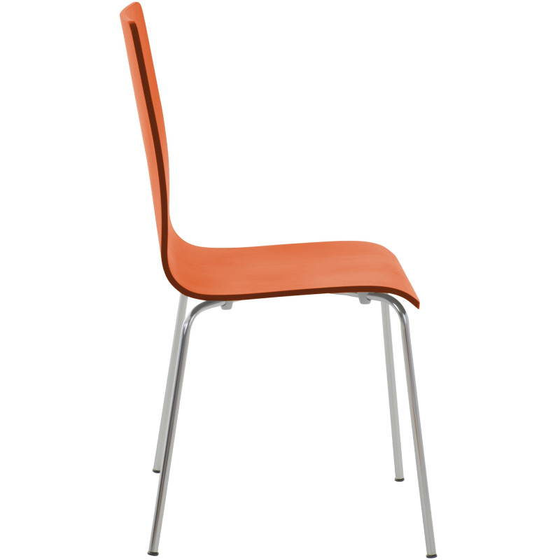 Ensemble de 4 chaises visiteurs Pepe | orange