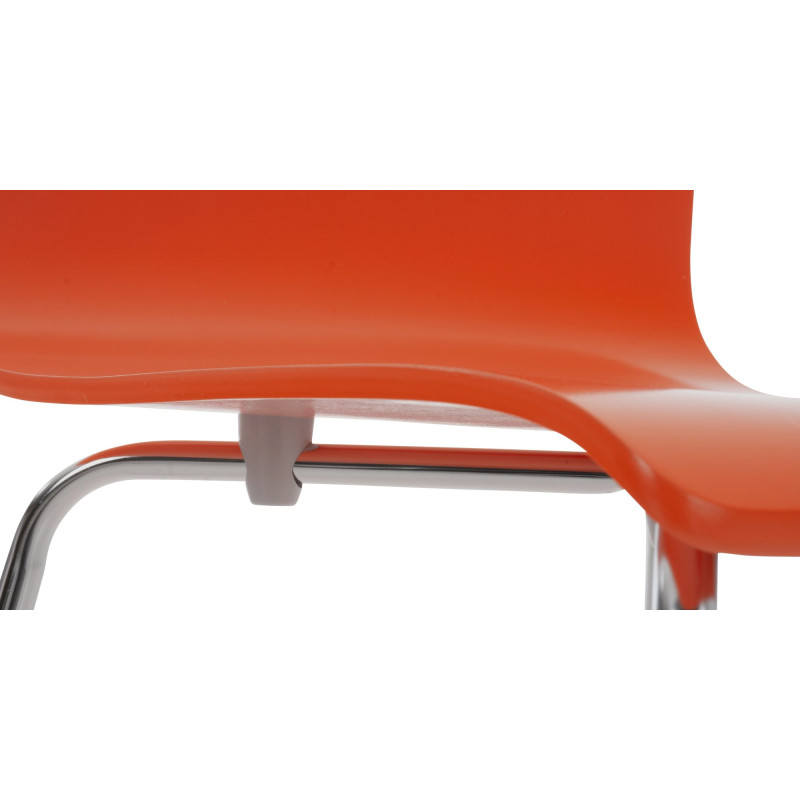 Ensemble de 4 chaises visiteurs Pepe | orange